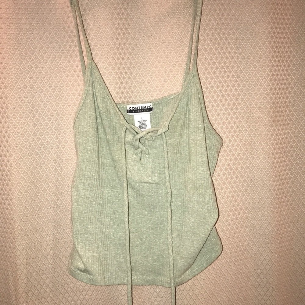 Light green crop top
